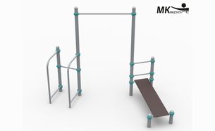 Воркаут турник с брусьями и лавкой для пресса