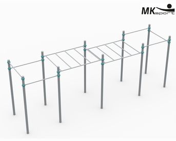 Воркаут рукоход двухуровневый с турником