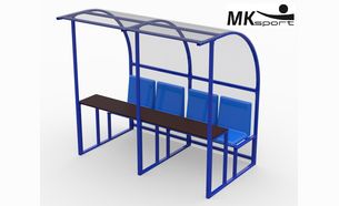 Скамья со столом и навесом для судей