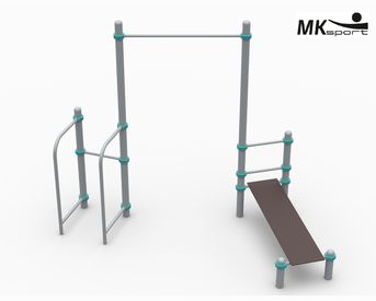 Воркаут турник с брусьями и лавкой для пресса
