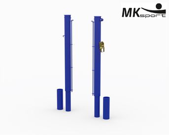 Стойки теннисные со скрытым механизмом натяжения сетки(89мм)