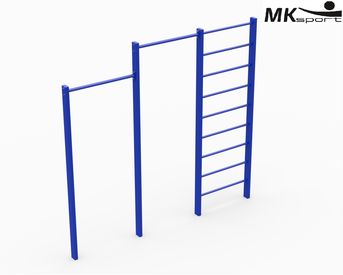 Шведская стенка с 2-х уровневым турником