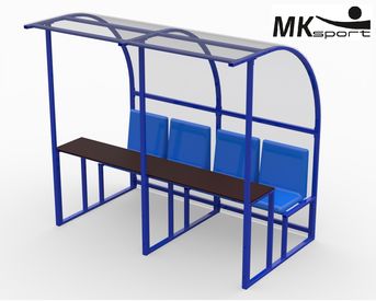 Скамья со столом и навесом для судей