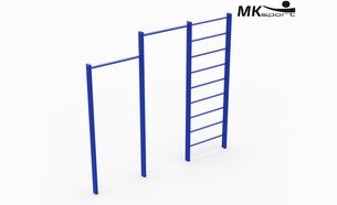 Шведская стенка с 2-х уровневым турником