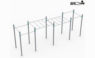 Воркаут рукоход двухуровневый с турником